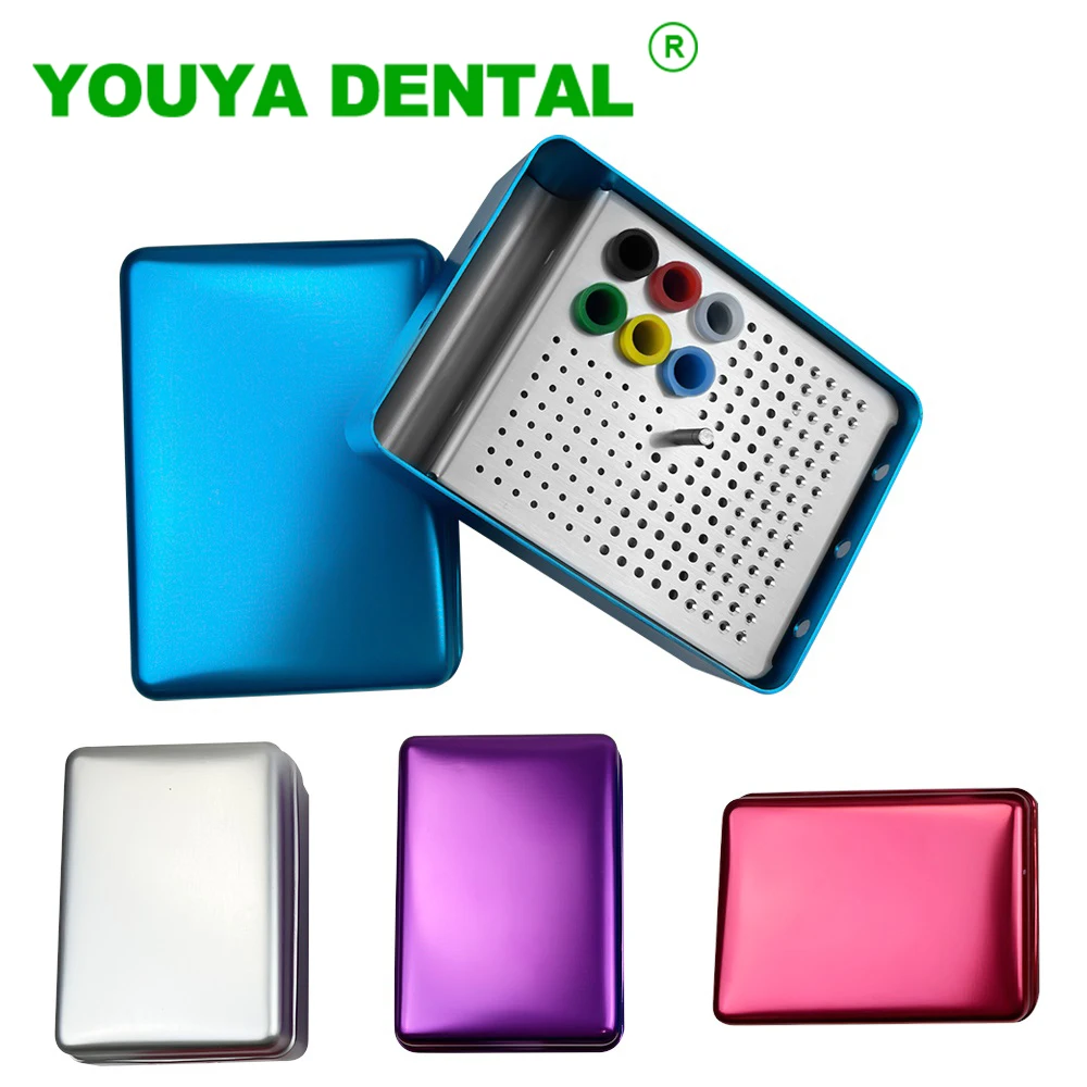 180 Holes Dental Burs Holder Aluminium Disinfection Box Autoclave Sterilizer Case Endo Files Needle Placement Box Dentistry