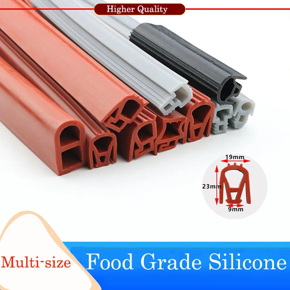 Oven Door Window Silicone Sealing Strip Steaming Freezer Cold Store Seals High Temperature Resistant Anti-Aging Weatherstrip