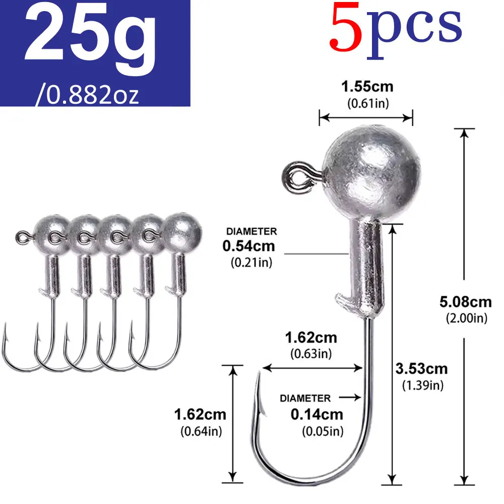 Lurestiker Box Paket 1g 2g 3g 4g 8g 10g 12g 14g 18g 20g 25g 28g Kurbel Angeln Jig Kopf Haken für Weichköder Wurm Köder Tackle