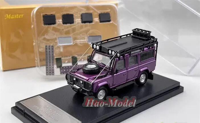 

Мастер 1/64 для Land Rover Defender 110, внедорожник, литая под давлением модель автомобиля из сплава, игрушки для мальчиков, подарки на день рождения, хобби, дисплей, имитация украшений