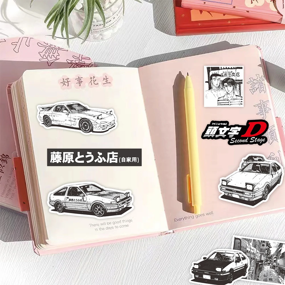 10/30/75PCS Initial D Anime Stickers Cartoon Kids DIY Funny Decals Gift DIY Suitcase Phone Skateboard Fridge Helmet Cool Toys