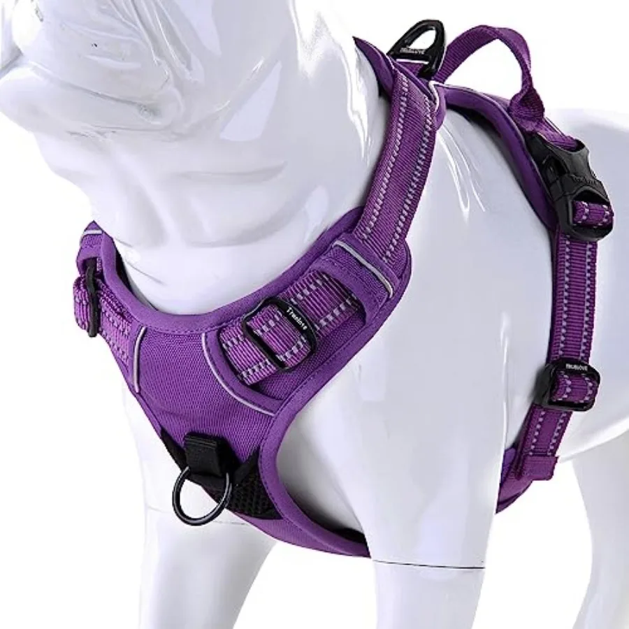 

Truelove Pull Dog Harness with Easy Control Handle and 2 Leash Attachments, Reflective Adjustable Pet Vest