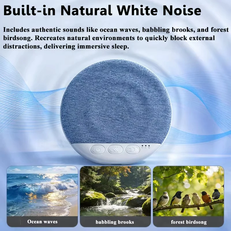 Mini Sleeping Bluetooth Speaker Nature Sound White Noise Soundbar Wireless MP3 Music Player Ultra Thin Timed Shutdown Audio Pla view 5