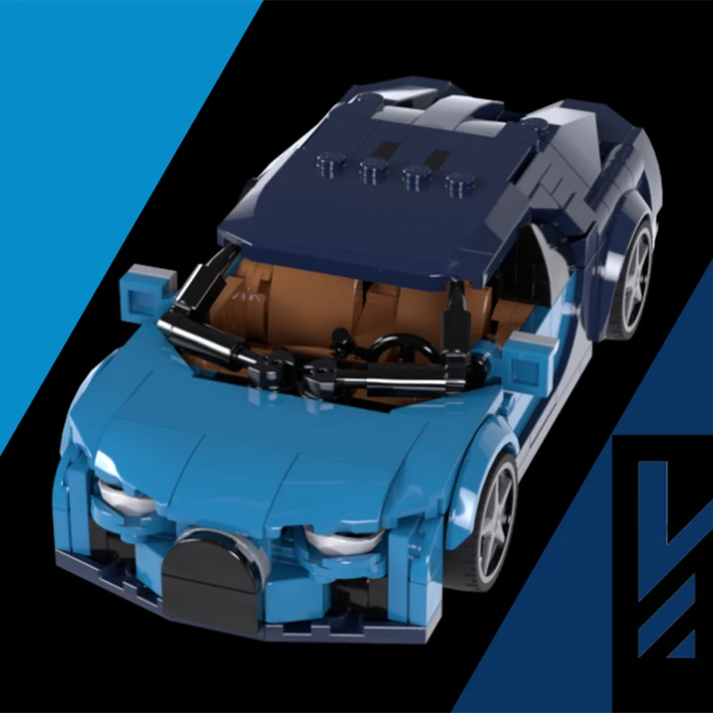 

357 шт. MOC строительная игрушка Speed Champion Bugatti Chiron DIY развивающие строительные блоки подарок для детей на день рождения, Рождество