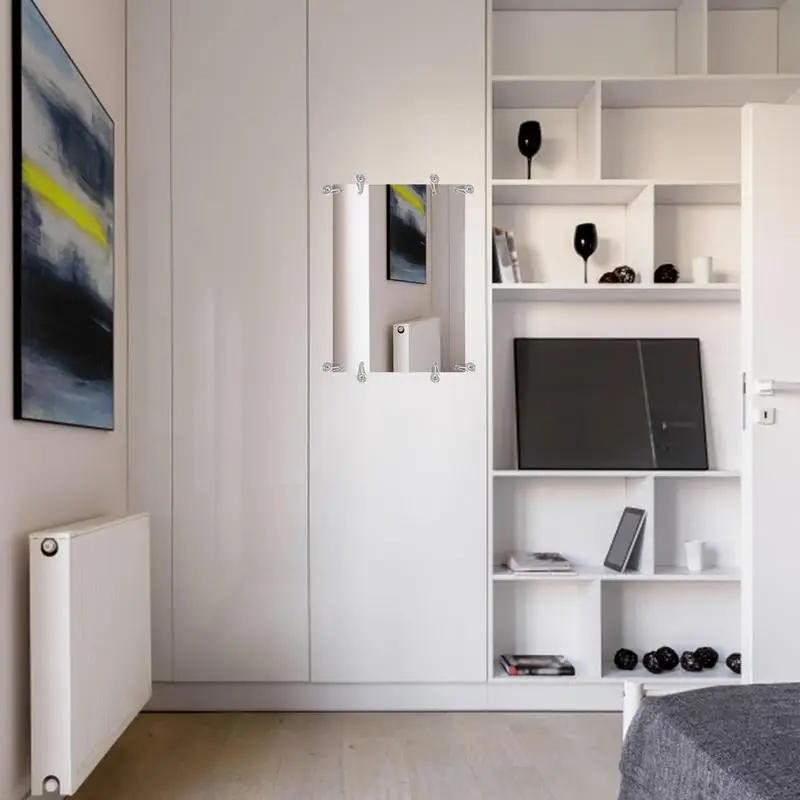 Glass Retainer Clips 100X Mirror Cabinet Clips Non-Slip Installing Bracket Clear Retainer Fasteners Kit For Fixing Cabinet Doors