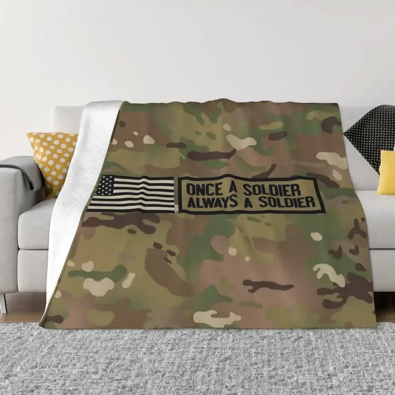 

Камуфляжное одеяло Once A Soldier, вельветовый Тонкий плед для постельного белья, покрывало для кровати, весна-осень