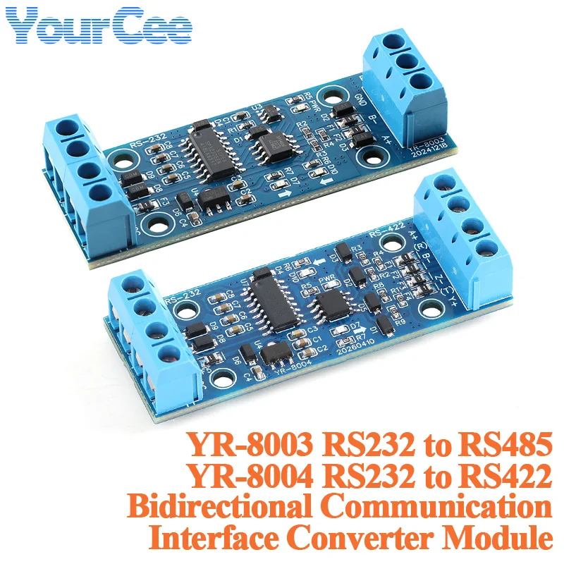 2pcs/1pc RS232 to RS485 RS422 Bidirectional Converter Level Communication Protocol Serial Port Conversion Board Module