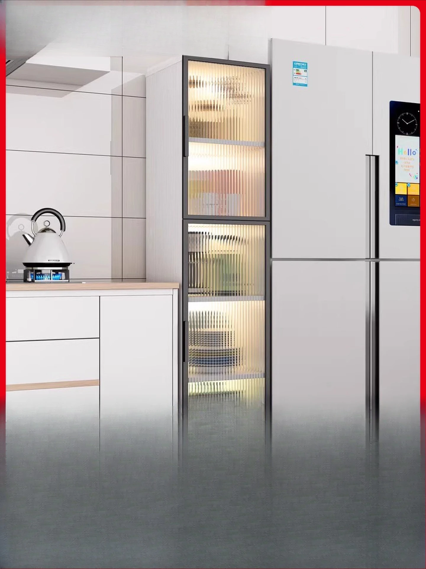 

Crack storage cabinet Refrigerator Toilet Shelf Floor-to-ceiling multi-layer side cabinet Bathroom Living room Kitchen Narrow ca