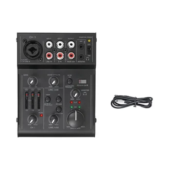 Audio Mixer Sound Mixing Console USB Audio Interface Built-in Effect Mini Professional Mixer Sound Card