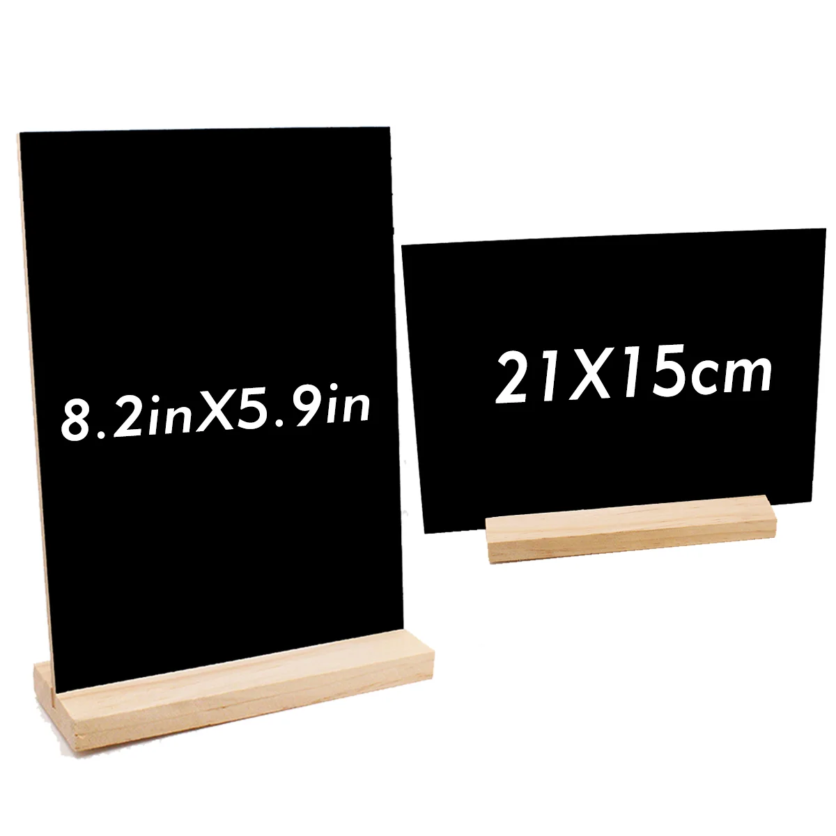 

Chalkboard Sign Erasable Message Blackboard Signage Dining Table Desktop Decor Bamboo Wooden Display Mini Exquisite