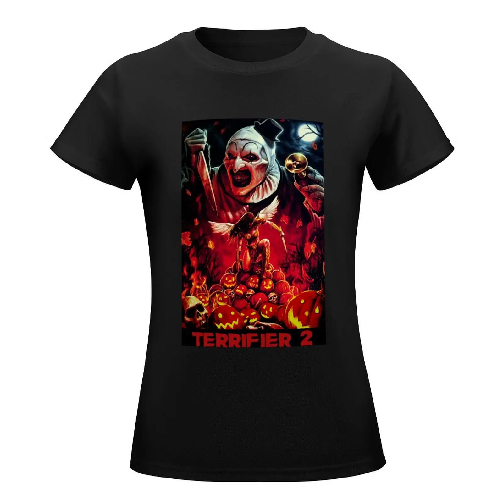 Pôster de filme aterrorante feminino, presentes Cool Horror, tops de verão, camiseta gráfica, vestido plus size, sexy, presente do dia