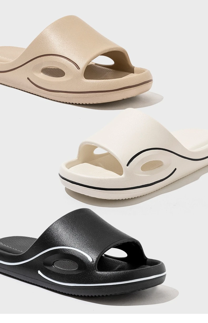 Damen-Slip-On-Sandalen, rutschfeste, behandelte Basis – atmungsaktive Sohle mit Belüftungsöffnungen für ganzjährigen Komfort, leichte Heimschuhe