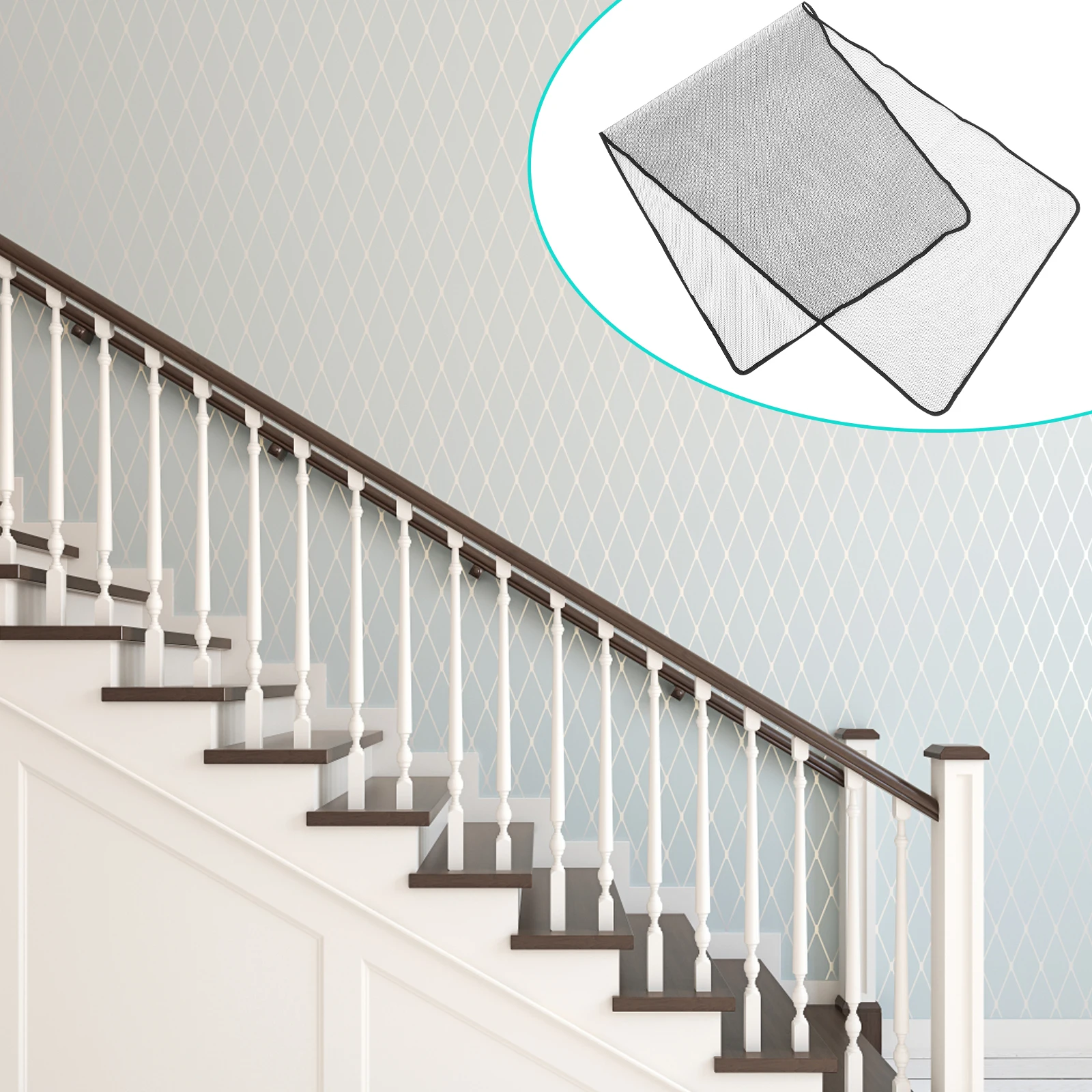 

Child Proof Netting Balcony Baby Railing Safety Guard Protective Durable Stair Railing Net Home Pet Prevent Falling Net Thick
