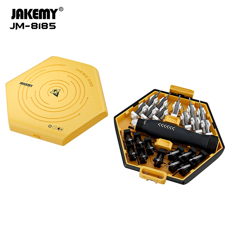 JAKEMY JM-8185 Precision Screwdriver Set CR-V Phillips Hex Torx Magnetic Bits for Mobile Phone PC Electronic Repair Hand Tools