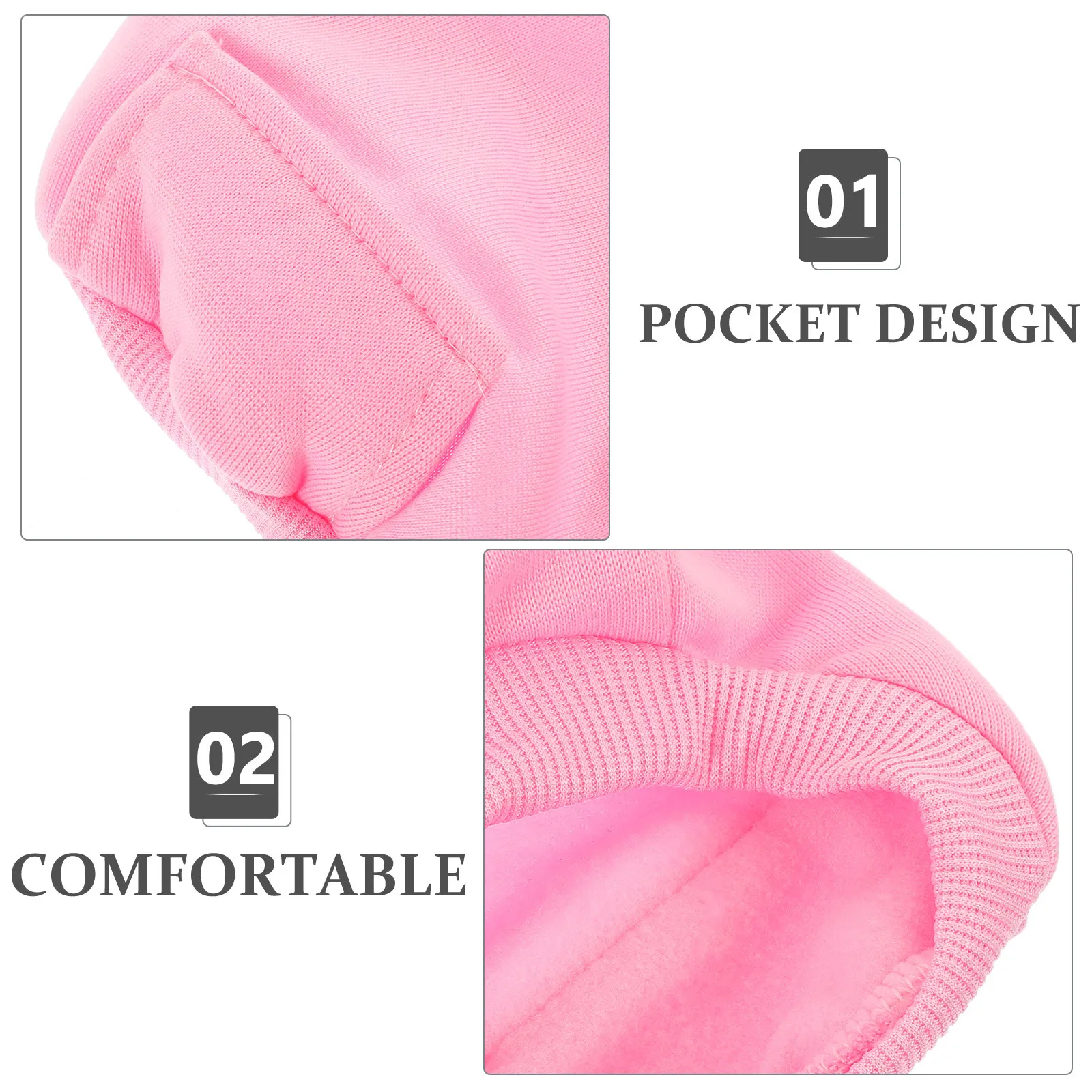 

Dog Hoodie Cartoon Pocket Design Winter Warm Clothes Small Dog Hoodie Stylish Puppy Sweatshirt Comfortable Outdoor Wear