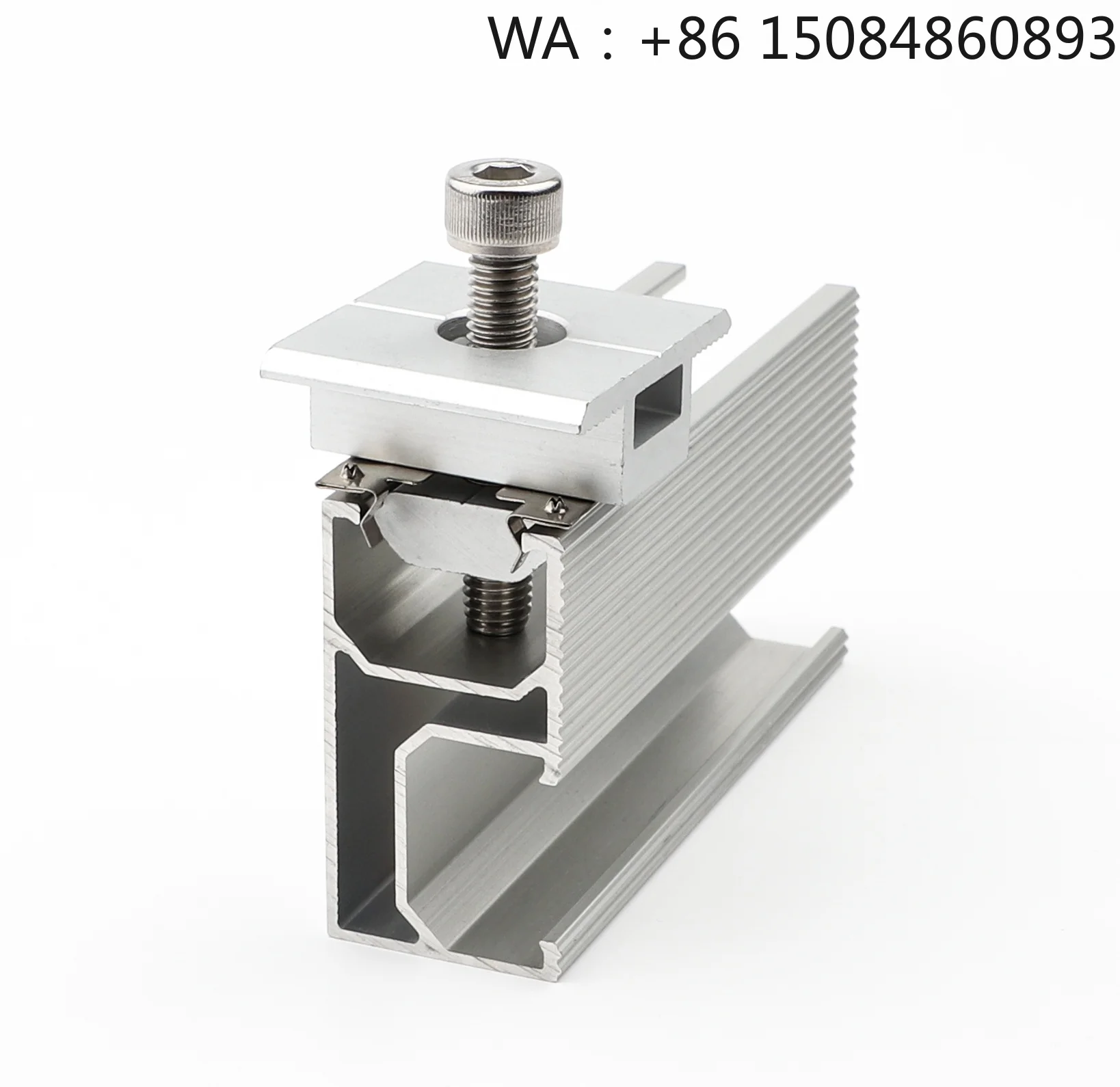 Aluminum Solar Rail Mounting Clamp, 2400mm PV Railing Accessories, Stable Solar Energy Hardware Parts for Solar Panel Rail Assem