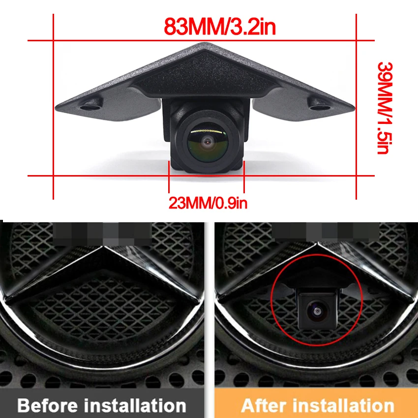 Car Front View Camera For Mercedes Benz Vito Viano A B C E G GL SLK GLK Night vision AHD 1080P Full HD CCD 170 degree