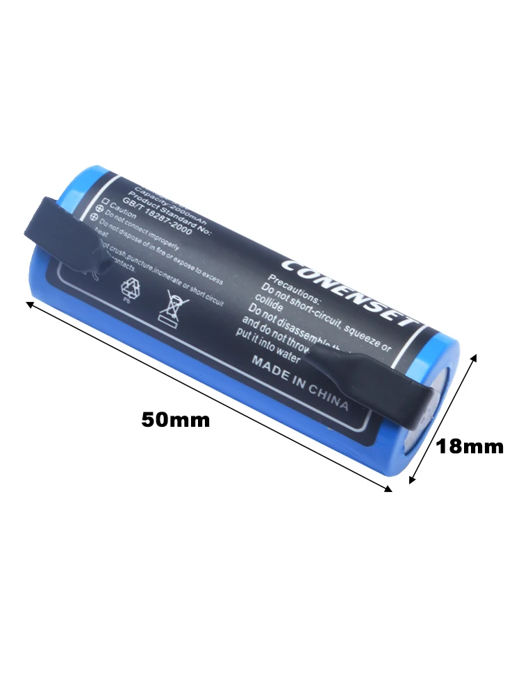 3.7V UR18500L Replacement Battery For Philips HQ9100 series HQ8894 HQ 9199 9120 9140 9160 9170 9180 9190 SmartTouch-XL Shavers