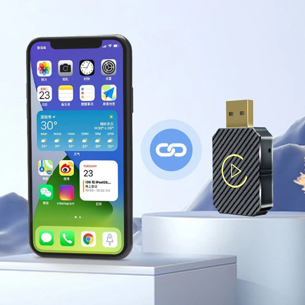 Cableado a inalámbrico Carplay y Android Auto 2 en 1 Dongle Compatible con Bluetooth 5,0 WiFi para OEM con cable Carplay Android Auto Car