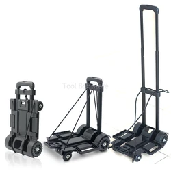 Trolley Cart Folding Moving Trailer Household Shopping Trolley Small Lightweight Cart Portable Telescopic Dolly Backpack Luggage