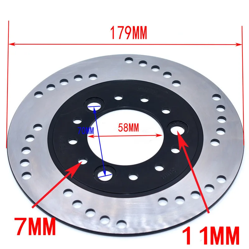 Inner hole 58mm Front or rear Brake Disc 160 170 180 190mm For  GY6 Scooter Motorcycle ATV Moped Go Kart Spare Parts