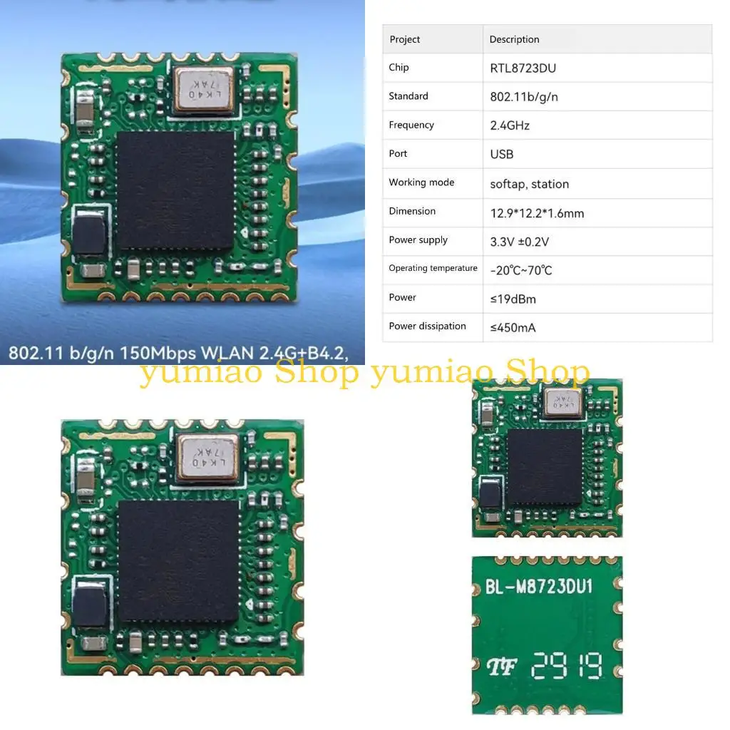 587B RTL8723DU 6223E-UUD USB 2.4GHz Wireless Module WiFi + Bluetoothcompatible Module