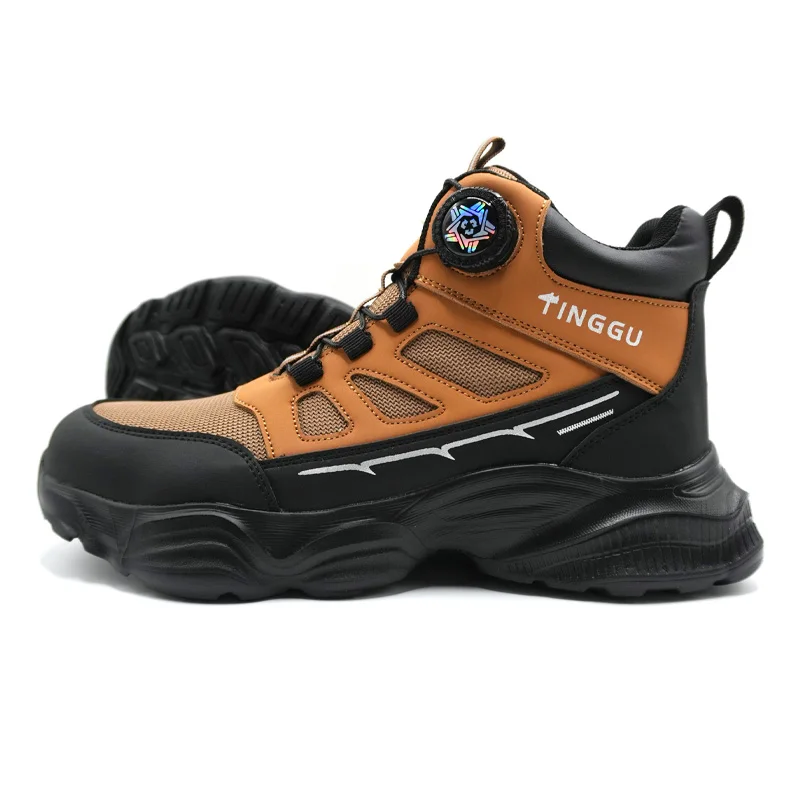 أحذية أمان رجالية جديدة خفيفة الوزن مضادة للتحطيم ومضادة للثقب ومقاومة للماء ومقاومة للاهتراء، أحذية عمل عصرية واقية
