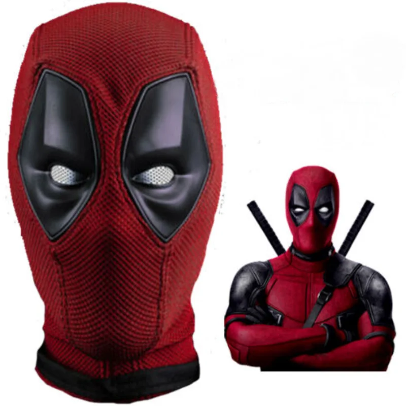 Máscara de cosplay de superhéroe Deadpool para adultos, máscara de látex suave para fiesta de Deadpool, accesorios para disfraces de Halloween,