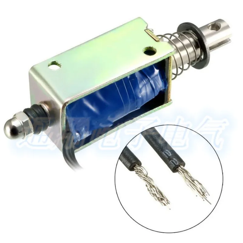 JF-0730B 10mm Stroke DC 12V /24V 1A Open Frame Linear Solenoid Electromagnet