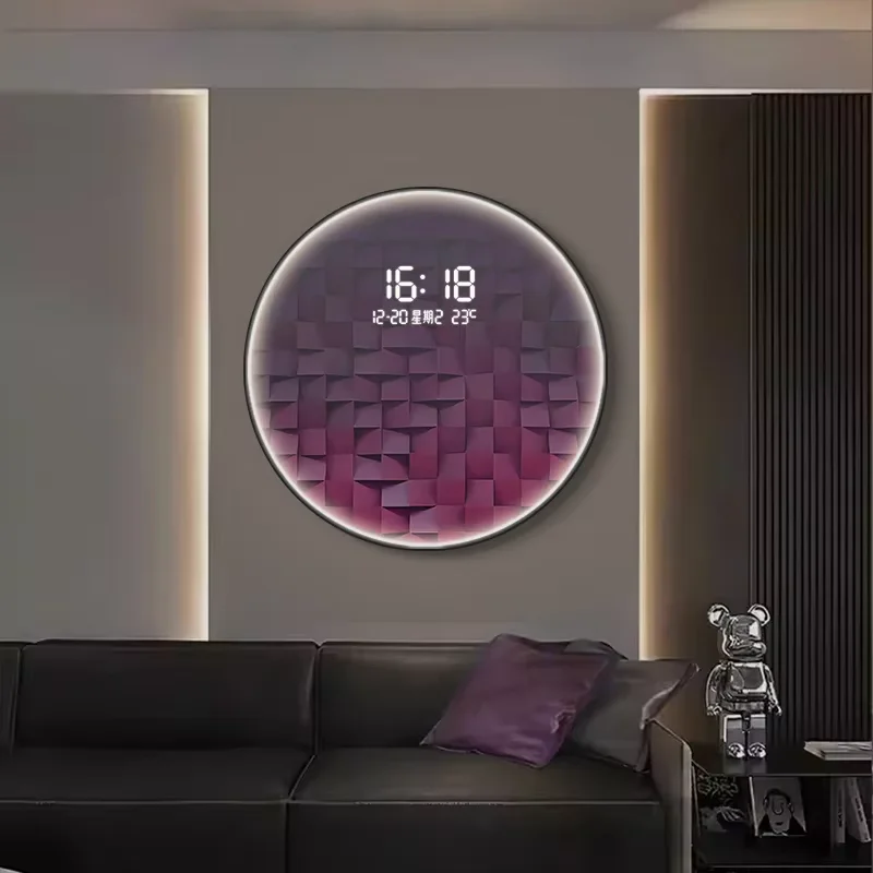 Classic Led Wall Clocks Digital Art Mural Large Modern Aesthetic Design Wall Watch Creative Nordic Duvar Saati Home Decoration