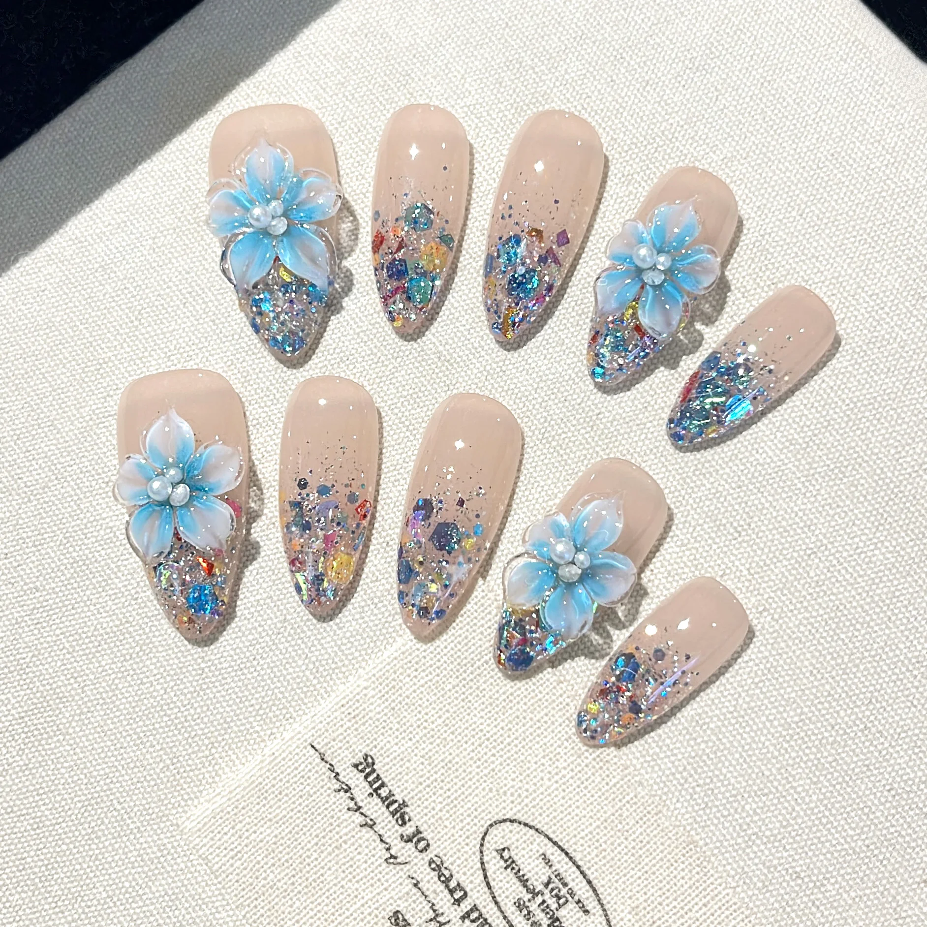 10 штук накладных ногтей ручно – обзор и цена Nail Art Press On