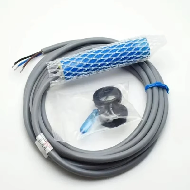 M18 Capacitive Proximity Switch Three Wire NPN Normally Open 24V Sensing Non-metallic Sensor with Detection Distance of 4mm
