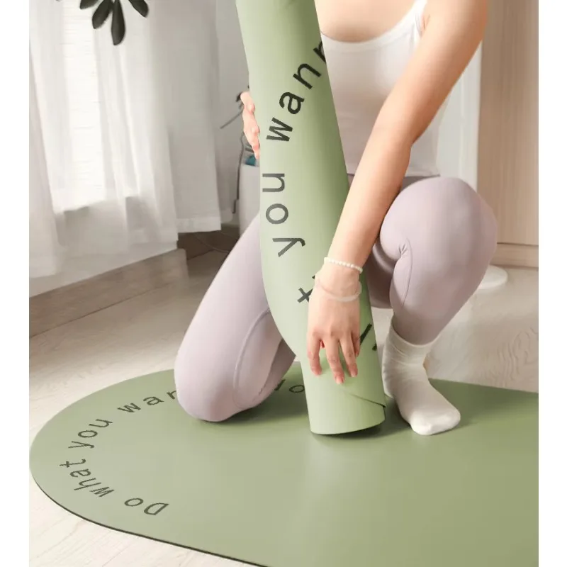 

Женский нескользящий напольный коврик из натурального каучука для горячей йоги, толщина 5 мм, со звуком и амортизацией для домашних упражнений