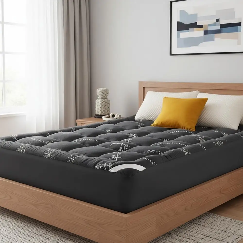 

Bamboo Viscose Pillow Top Mattress Pad for Back Pain Relief, 6-18 Inches Thick, Soft Gray