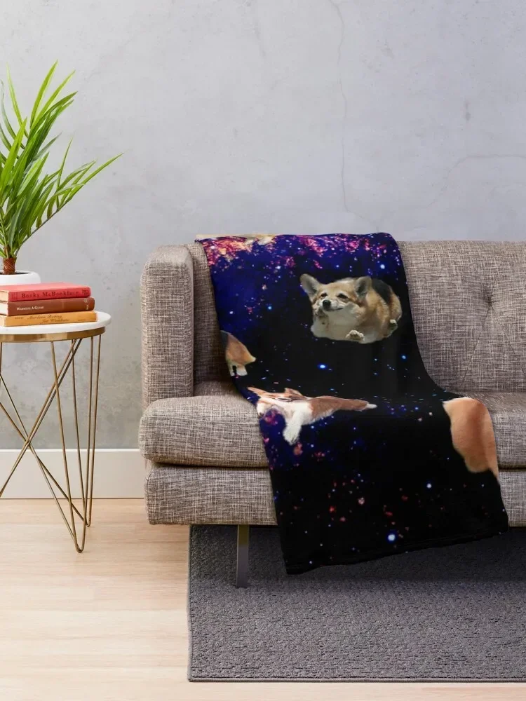 Space Corgis Throw Blanket Luxury St blankets and throws Comforter Softest Blankets