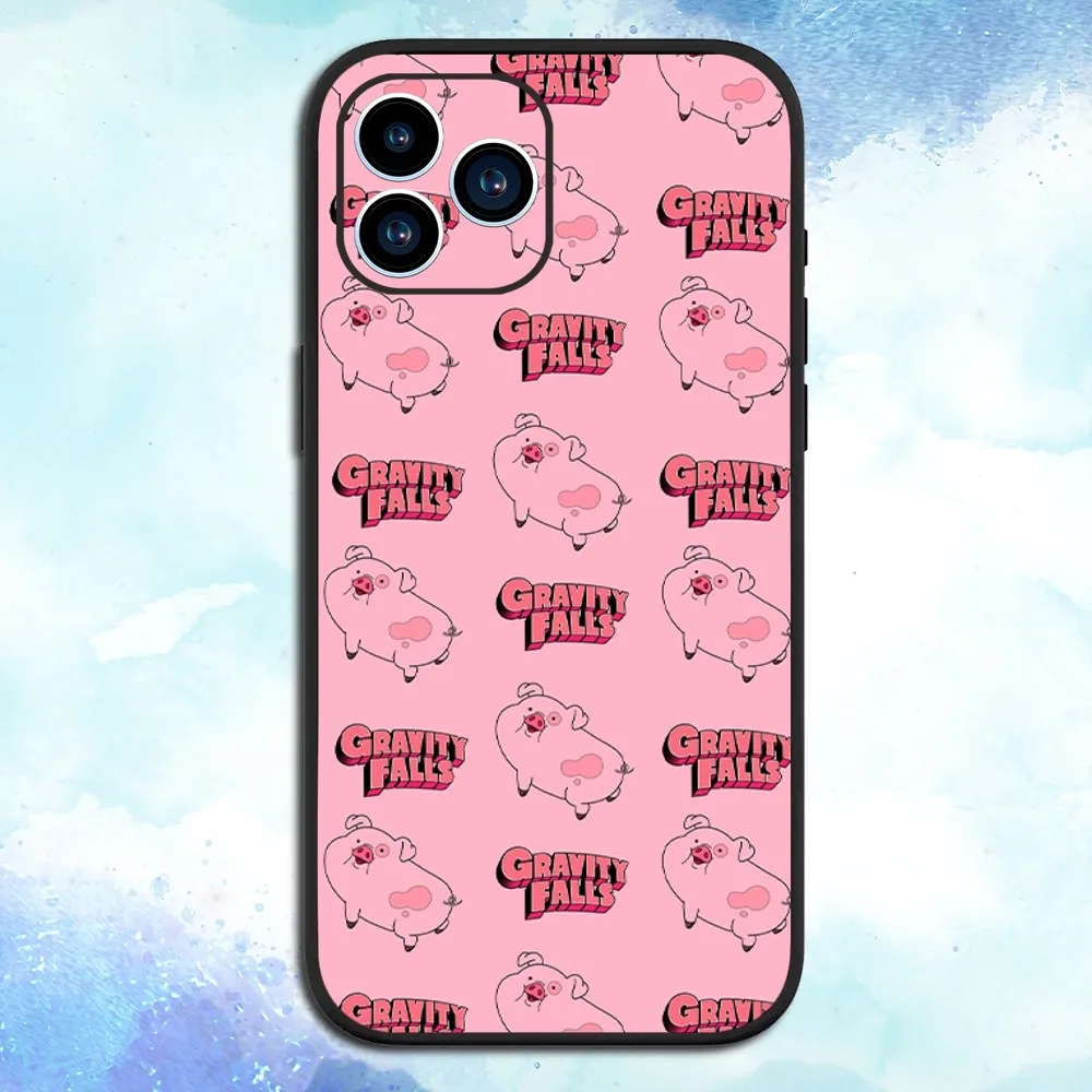 MINISO Cartoon Waddles Gravity Falls Phone Case For iPhone 15 13 14 12 11 Pro MAX XR X SE XS Mini Soft Shell