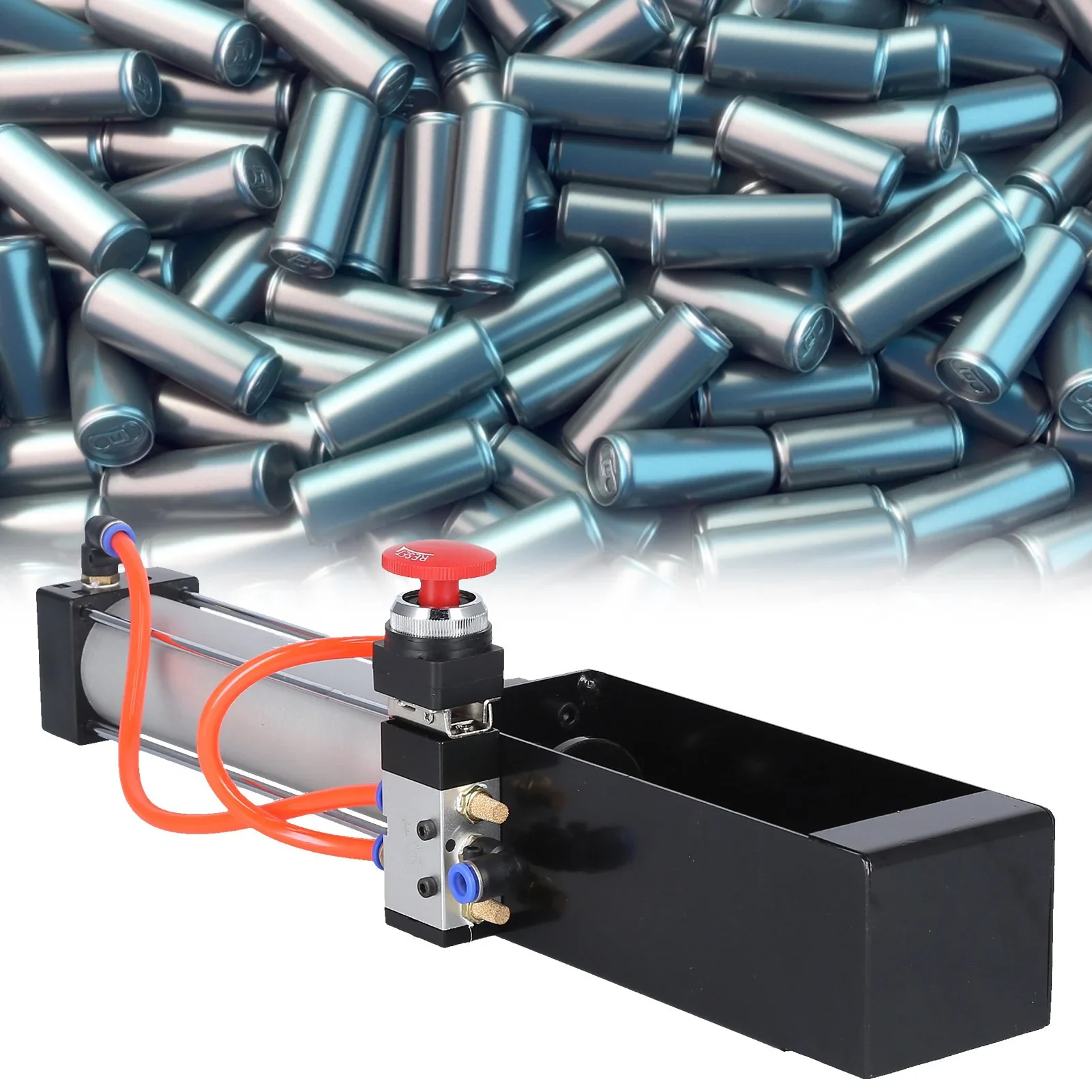 Push Valve Can Crusher Pneumatic Can Crusher Cylinder Push Valve Cans Crushers Eco Friendly Recycling Tool Pneumatic Can Crusher