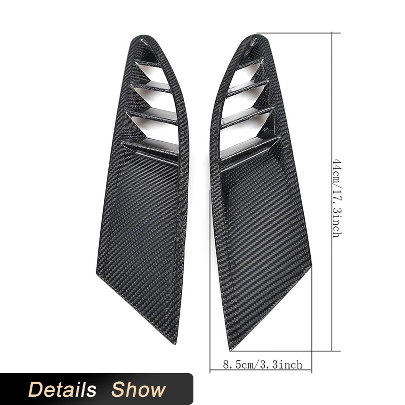 Full Carbon Fiber Front Air Intake Vents Trim for Ferrari 458 Base Coupe 2011-2013 Car Front Air Vent Mesh Covers Fender Trims