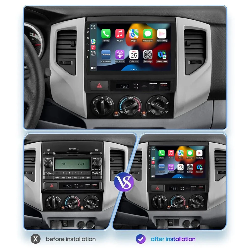 

9 "Android 13 автомобильный радиоплеер для Toyota Tacoma 2005-2013 беспроводной Carplay автомобильный радиоприемник стерео GPS навигация WIF 2Din