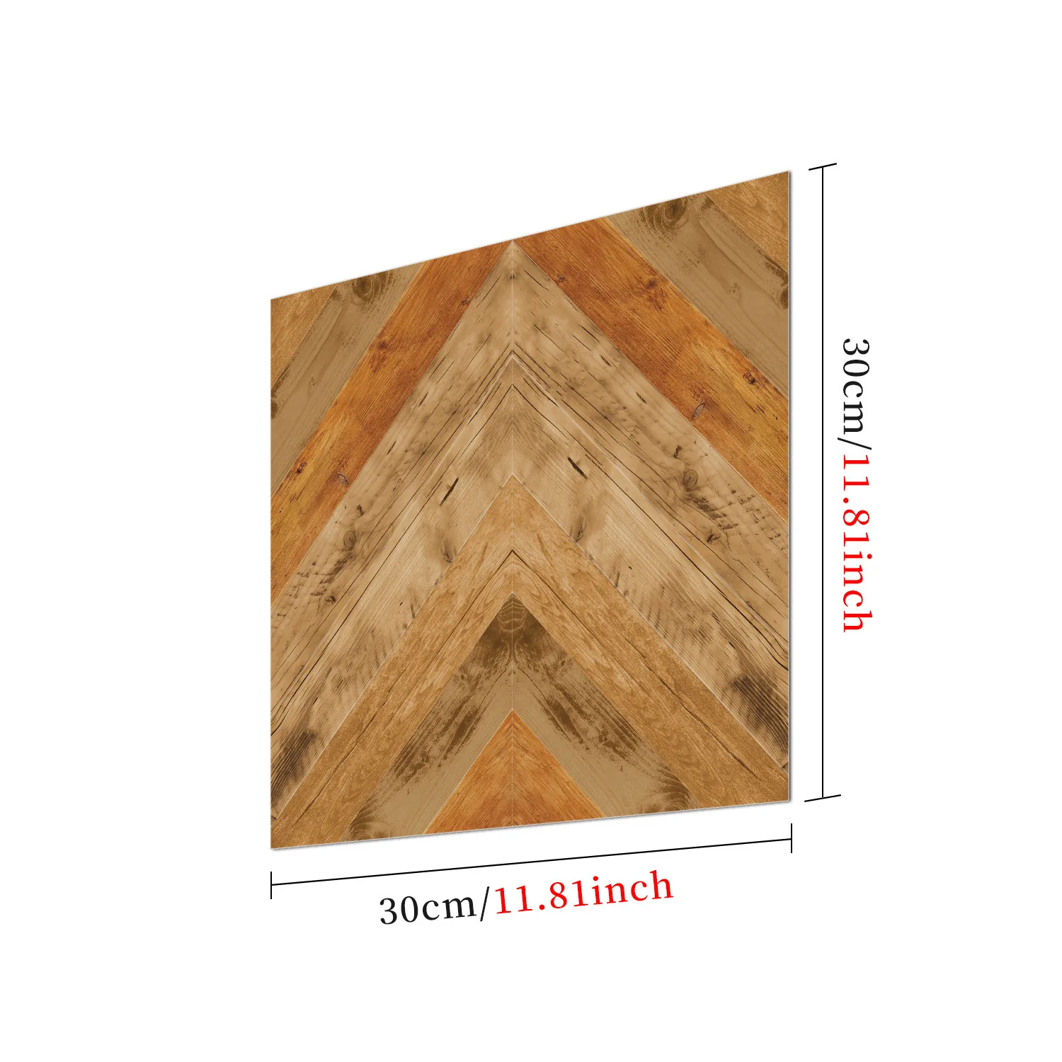 6 Sheets 30*30cm Japandi Floor Stickers Waterproof Self-Adhesive Thick Wood Grain Tile for Bathroom Kitchen Home Easy Upgrade