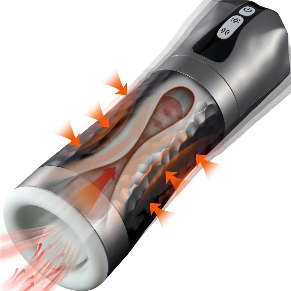 Oral Sex Masturbation Cup for Men Deep Throat Male Masturbator 5 Sucking Penis 10 Vibrations Licking Testicles Blowjob Sex Toys