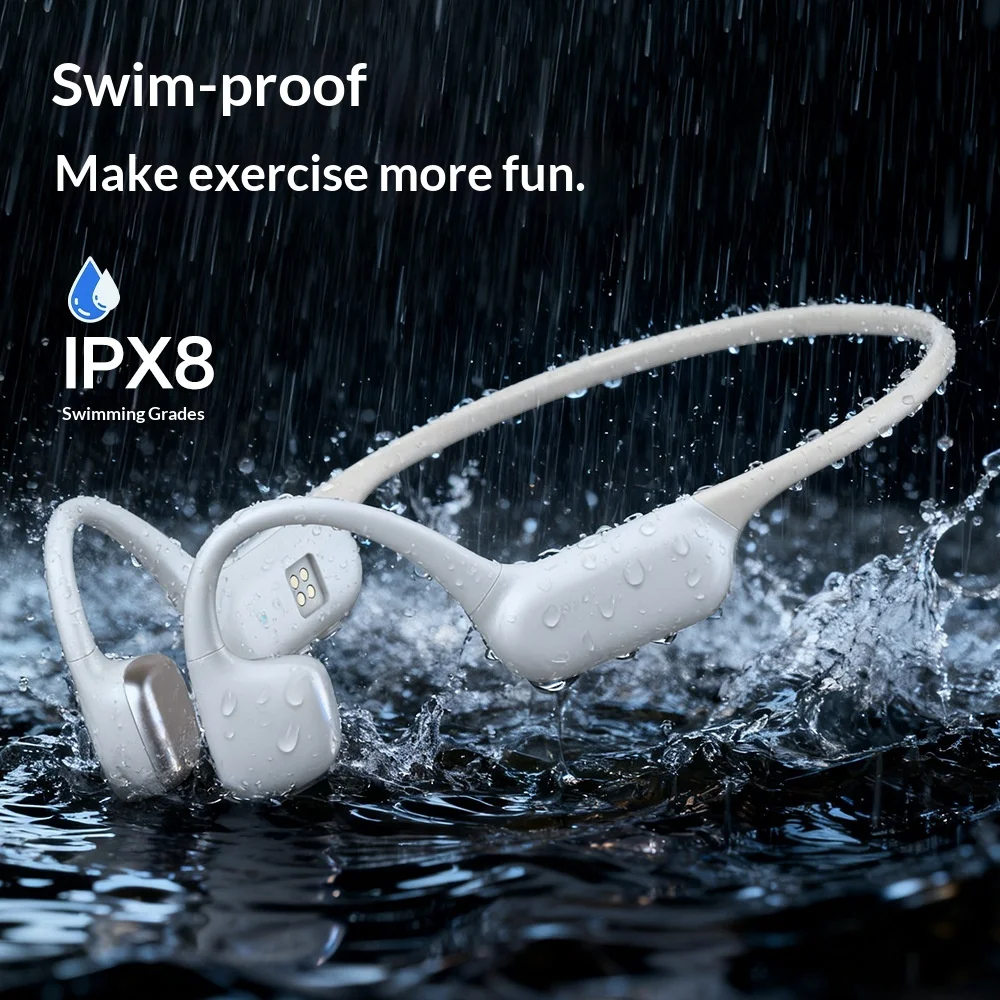 2026 X21 سماعات توصيل العظام مع ذاكرة طويلة المدى الاستماع إلى الموسيقى الرياضة السباحة Ipx68 السباحة سماعات بلوتوث #1