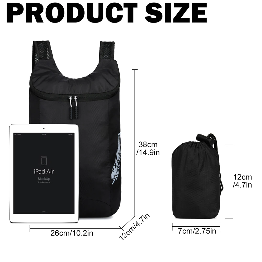1Pcs Lightweight Packable Backpack - Foldable Backpack Small Daypack Hiking Backpack Water-Resistant Day Bag for Travel