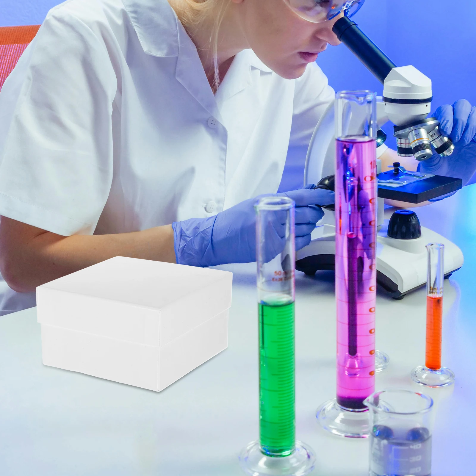 

Tube Box Lidded Storage Bins Sample Sampling Holder Paper Container Food