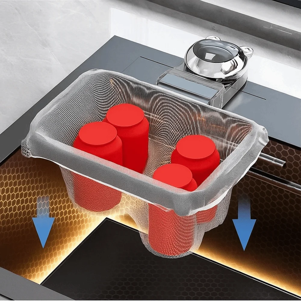 

Suction Cup Drain Rack Disposable Filter Net Multi-function Drainage Rack Foldable Anti Clog Sink Strainer Sink Cleaning