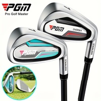 1pc PGM Golf Club, Men's/ Women's Right Hand No. 7 Iron, Stainless Steel Head, Steel/Graphite Shaft Golf Practice Club