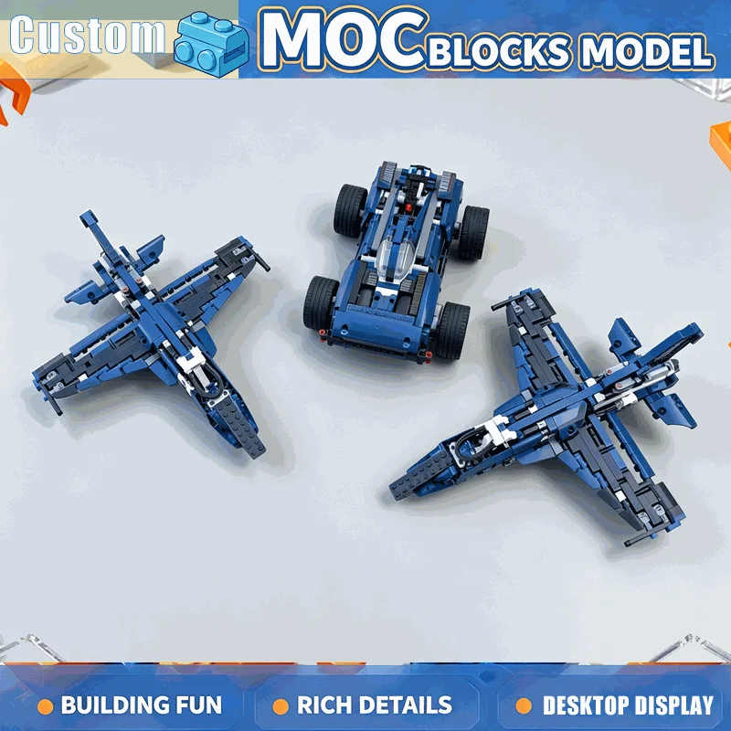 1399PCS Twin Jet Aircraft And Service Truck Building Blocks Aviation Vehicle Model DIY Assembly Creative Collection Display Gift