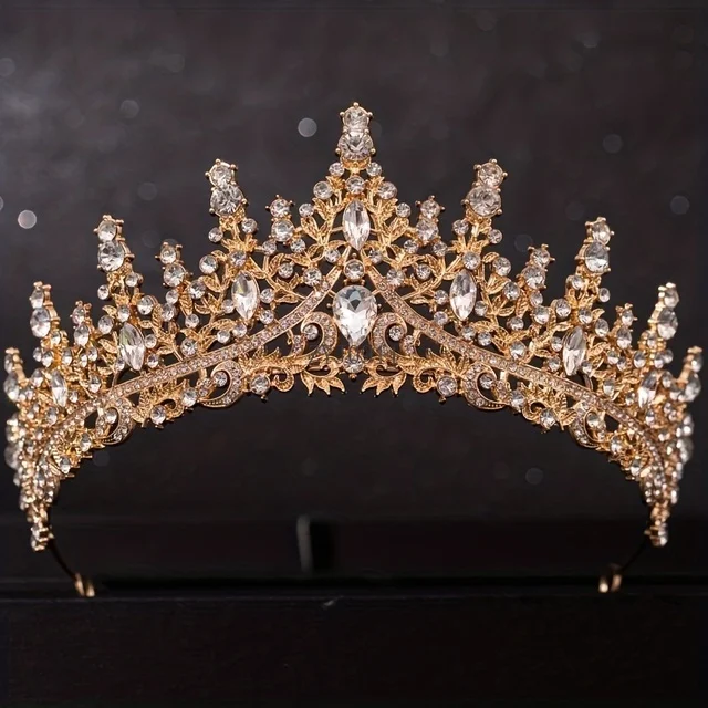 * Tocado de novia de lujo, Color plateado, cristal, gota de agua, diamantes de imitación, Tiara, collar, pendientes, conjunto de joyería de boda