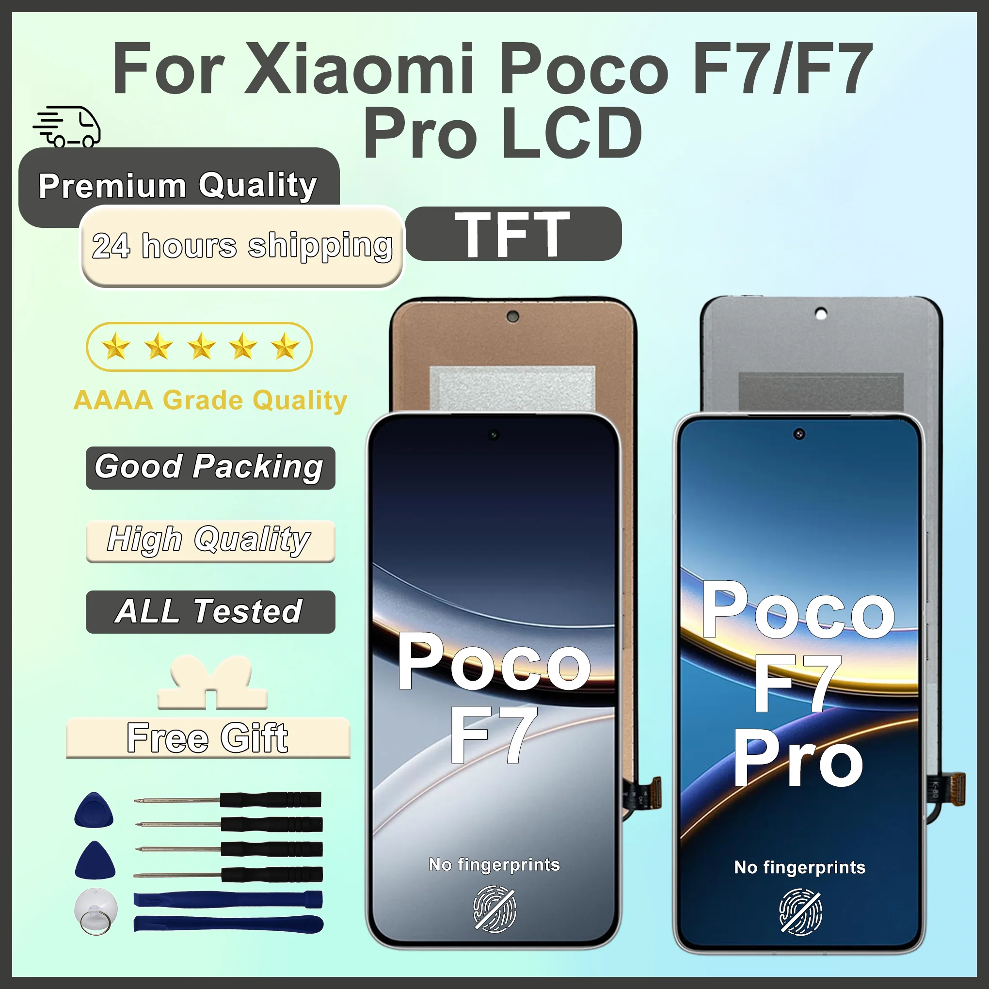 TFT For Xiaomi Poco F7 Display 25053PC47I LCD Replacement Parts For Poco F7 Pro LCD 24117RK2CG Touch Screen Digitizer Assembly