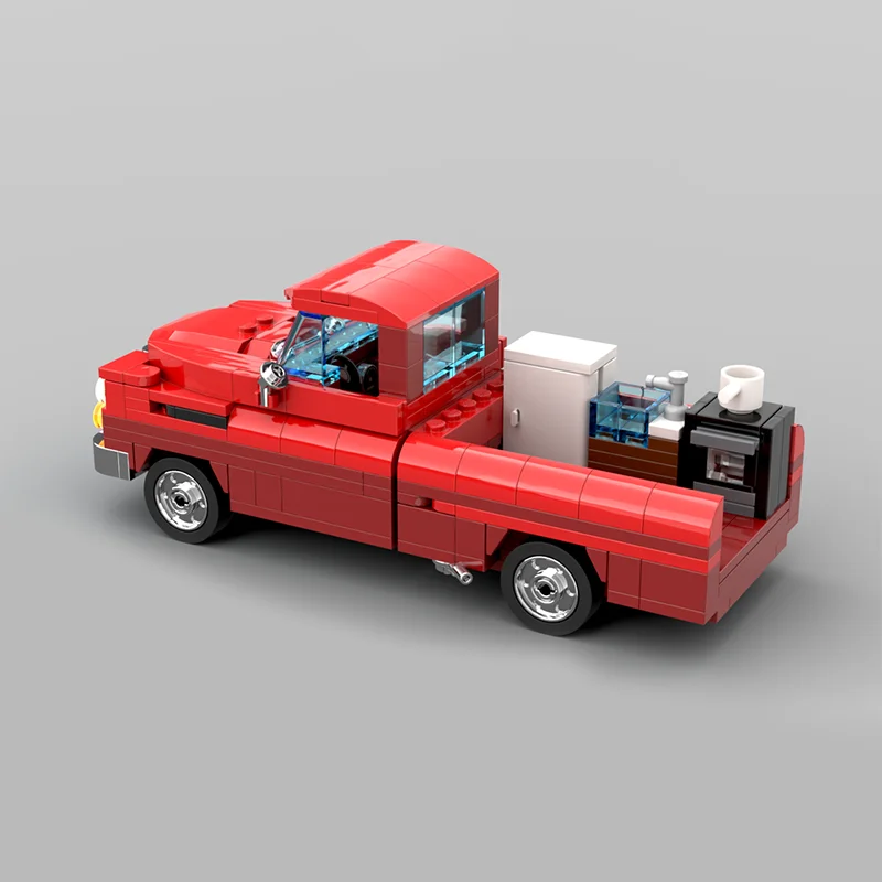 564pcs Moc Classic Retro Cars Chevrolets Apache Food Truck Building Blocks Creativity Assembly Bricks Toys Kids Christmas Gifts